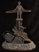 Victorian cast-iron cane stand with sailor design_e