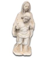 Limestone sculpture of the Pieta. French, around c.1600
