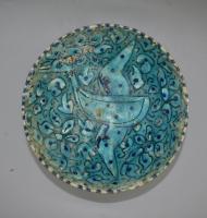 A Turquoise Persian Bird Bowl