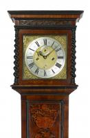 William Tomlinson, London. A 17th century marquetry longcase clock of excellent colour and patination