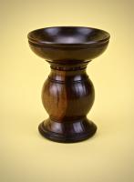 Early 18th century English lignum vitae pounce pot