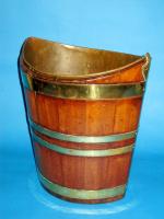 Mahogany & brass bound oval bucket, circa 1790