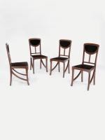 Set of Four Art Nouveau Side Chairs
