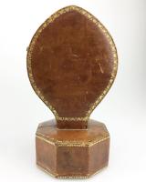 Leather monstrance case. Probably French, early 19th century