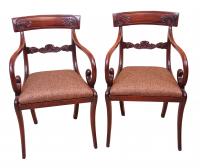 Regency Mahogany Set Of 8 Dining Chairs