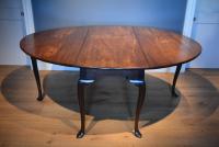 18th Century large mahogany drop leaf dining table