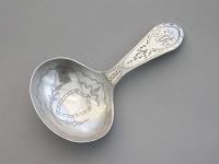 George III Provincial Silver Caddy Spoon