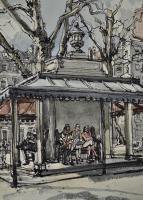 Marianne von Werther - Berkeley Square, London - watercolour