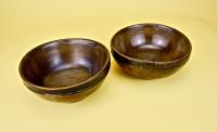 A Pair of Sycamore Cawl Bowls, mid 19th century