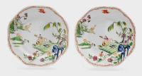 English Porcelain Pair of Chinoiserie Plates with the Boy & Buffalo Pattern, Probably Miles Mason, Circa 1805