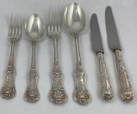 Savory Silver queens pattern flatware cutlery set service 1884