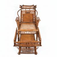 Chinese Export Brighton Pavilion bamboo adjustable day bed