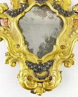 Ormolu coral mirror. Italian, mid 18th century