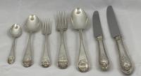 Carrington shield Georgian silver cutlery flatware set
