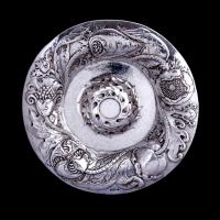 silver rose water dish