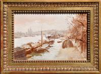  Paris, Nôtre Dame au fond de la Seine (vers le Boulevard Henri IV)”  GASPAR MIRO Y LLEO framed