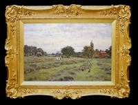 'Haymaking in Sussex' by Edward Wilkins Waite (1854 - 1924)
