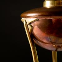 A Brass and Copper Lamp by W.A.S Benson