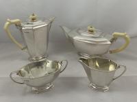 Frank Cobb Art Deco silver tea and coffee service set 1938