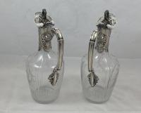 pair of French silver claret jugs Risler and Carre 