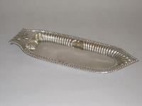 AN UNUSUAL BOAT SHAPED OLD SHEFFIELD PLATE SILVER SNUFFER TRAY. GEORGE III CIRCA 1800