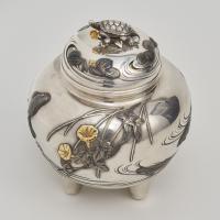 Japanese Meiji Period silver koro