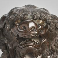  Japanese Meiji period bronze of a Lion Dog