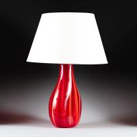 A Red Murano Glass Lamp