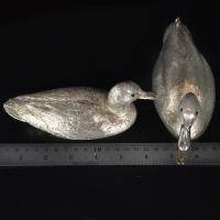 Pair of sterling silver half sized mallard ducks