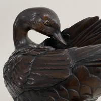 Bronze Okimono of a duck