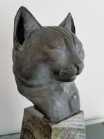 Wolfram Onslow Ford (1879-1956) Cat Portrait Bronze circa 1900