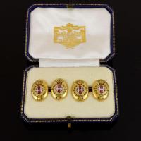 A Pair of Queen Margherita of Italy Royal Presentation Cufflinks, 1890