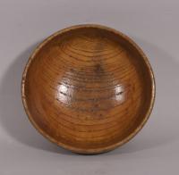 S/4176 Antique Treen 19th Century Ash Broth Bowl