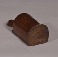 S/4182 Antique Treen 19th Century Mahogany Wall Pocket for Tapers or Spills