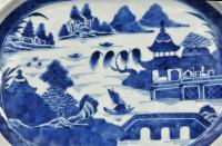 Chinese Export Underglaze Blue Porcelain Rare Hot Water Warming Dish, Circa 1810-30