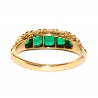 Edwardian Emerald 5 Stone Ring 