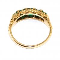 Edwardian Emerald 5 Stone Ring 