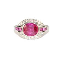 Art Deco Burma Ruby Ring
