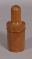 S/4187 Antique Treen 19th Century Boxwood Apothecary's Bottle Case