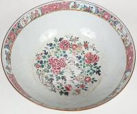 Chinese Export Famille Rose Punch Bowl, Circa 1765