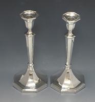 Georgian silver candlesticks Robert Sharp 1790