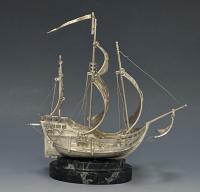 Sterling silver ship model Santa Maria