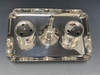Lamerie style silver inkstand 1937 Chapple and Mantell