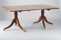 George IV period mahogany twin-pedestal dining table