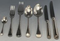 Bead pattern silver cutlery flatware William Hutton 1902