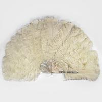 An Important mother of pearl, gold, enamel diamond and pearl ostrich feather fan, attributed to Giuliano, late 1890s