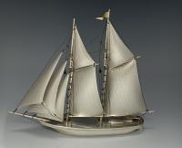 Silver model of yacht Boat Ship