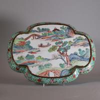 Canton enamel quatrelobed tray, late Qianlong (1736-95)