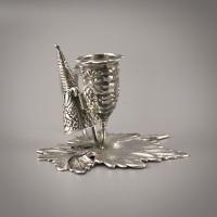 WILLIAM IV STERLING SILVER MINIATURE TAPER STICK & SNUFFER by TAYLOR & PERRY. BIRMINGHAM 1830.
