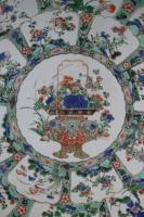 Massive Chinese famille-verte charger, Kangxi (1662-1722)